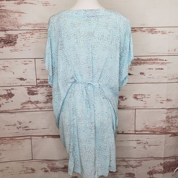 Rachel Zoe Gilles Pleated Caftan Dress Size Small Light Blue - Picture 3 of 7